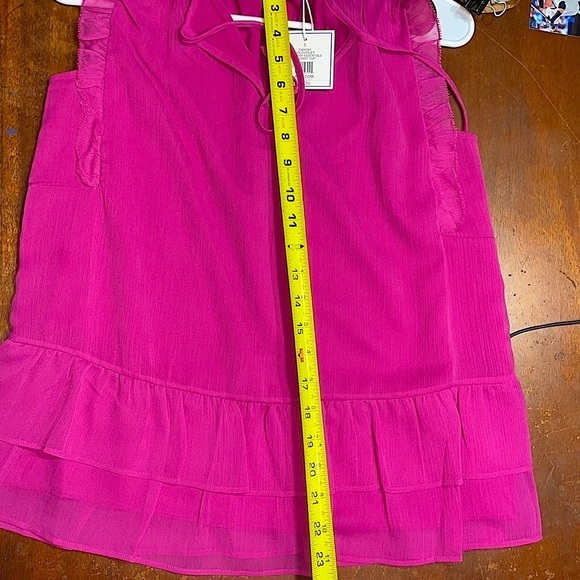 Kaari Blue Fuchsia Peasant Blouse New With Tags - Picture 6 of 6